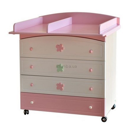 Детский комод MyBaby Flowers, комод с пеленаторами