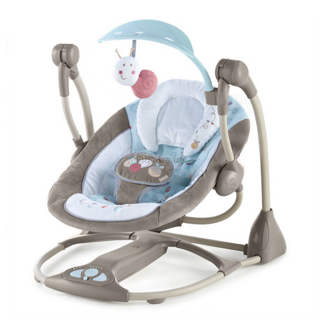 Детское кресло-качеля Bright Starts InGenuity Smart & Quiet Portable Swing, Sumner Fashion (7177)