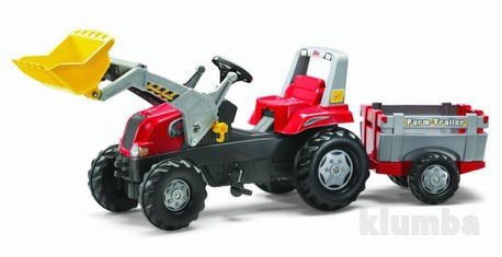 Детская машинка Rolly Toys Трактор Junior RT с прицепом и ковшом (811397)