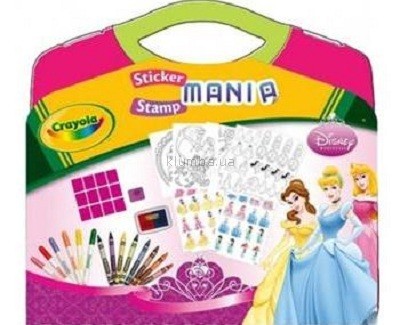 Детская игрушка Crayola Большой набор штампов в чемоданчике, Дисней Принцессы