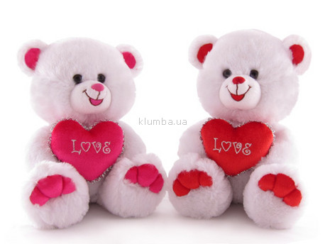 Детская игрушка Lava Медведь белый с красным  сердцем