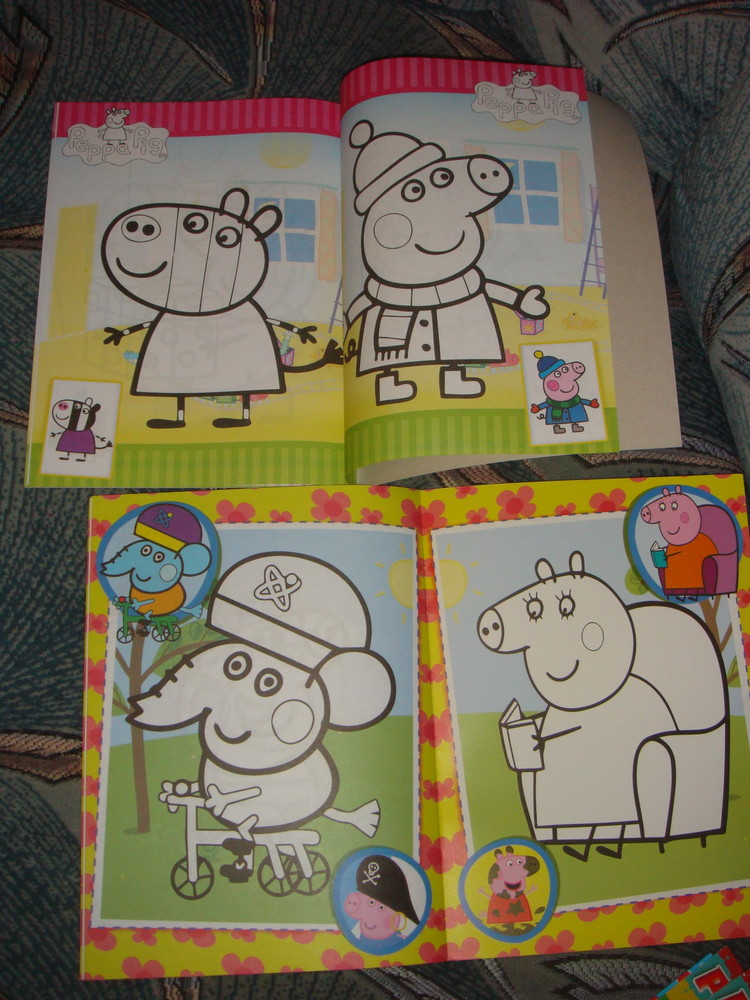 Peppa Pig Svinka Peppa Pepa Pig Raskraska Obuchayushaya Kniga Naklejki