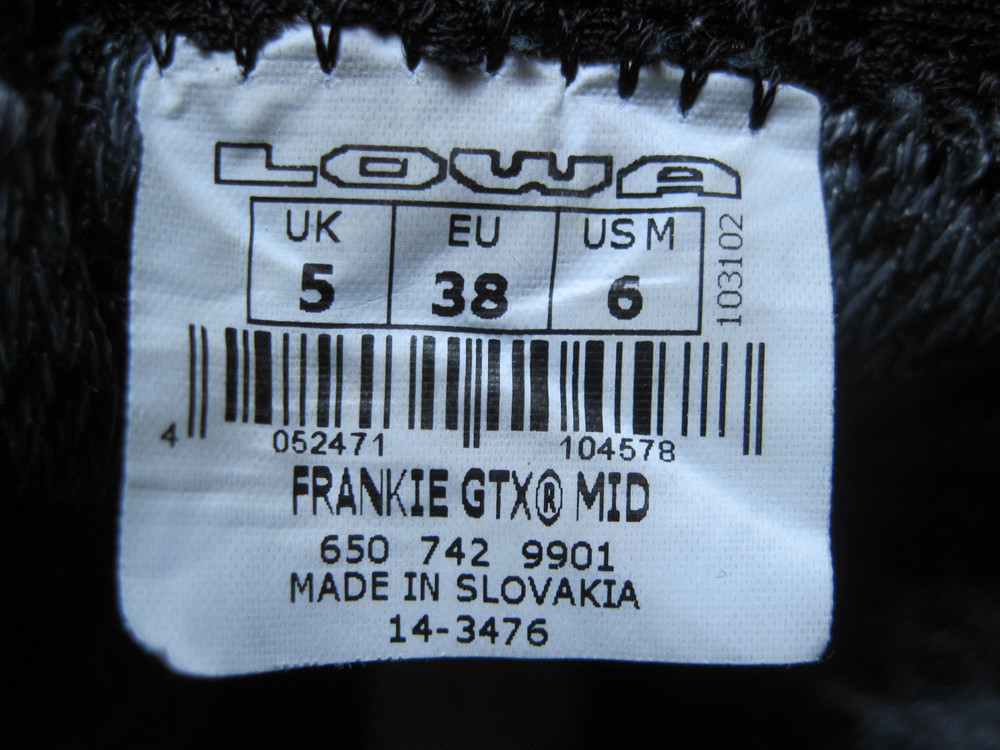 Lowa frankie gtx mid 38 24 5 480