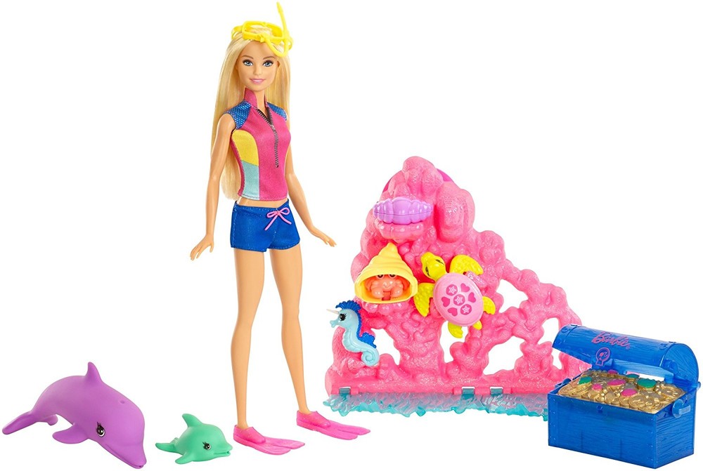 Barbie барби магия дельфинов сокровища dolphin magic ocean treasure playset y9347 фото №1