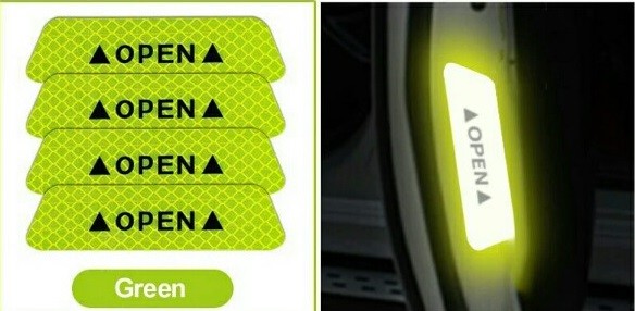Светоотражающий стикер безопасности для дверей автомобиля наклейка 2 шт фото №1