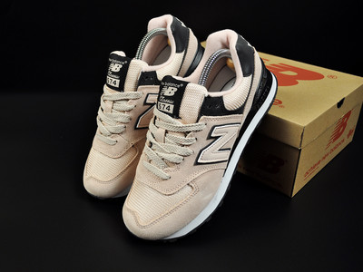 женские кроссовки New Balance 574 пудра