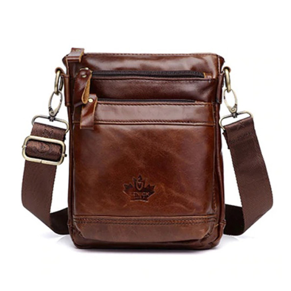 Мужская сумка барсетка "ipad bag 2" коричневая из натуральной кожи фото №1