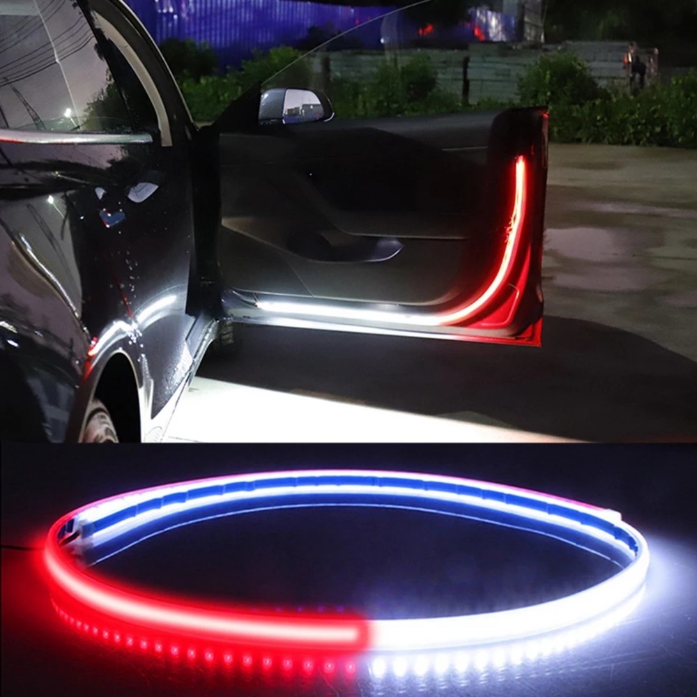 Подсветка двери автомобиля led свет салона авто безопасность подарок фото №1