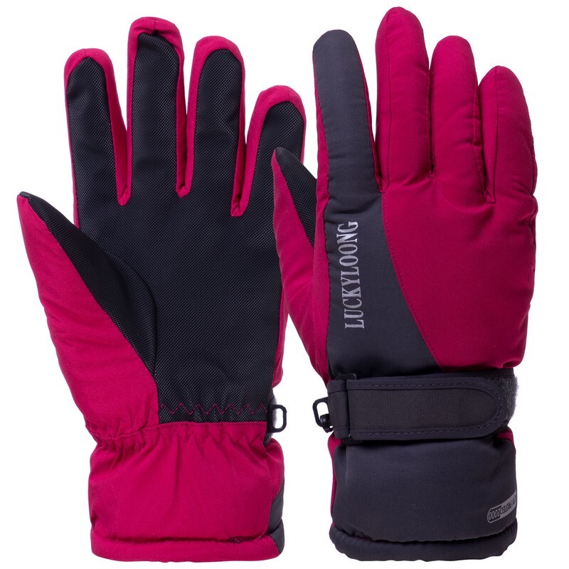 Перчатки горнолыжные женские zelart snow gloves 9997: размер l grey-pink фото №1