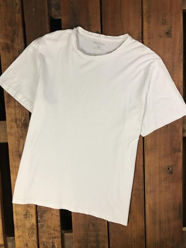 Мужская базовая хлопковая футболка primark примарк ххлрр идеал оригинал белая фото №1