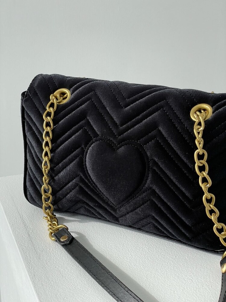 Gucci marmont clearance velvet black