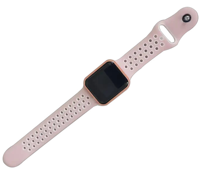 Смарт годинник smart watch f8 рожевий ремінець фото №1