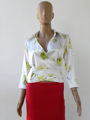 Стильна кольорова блуза на запах 42-48 розміри (36-42 євророзміри). Розмір на вибір