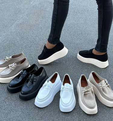 36-41 рр лофери натуральна шкіра/замша на платформі чорний, бежевий, білі