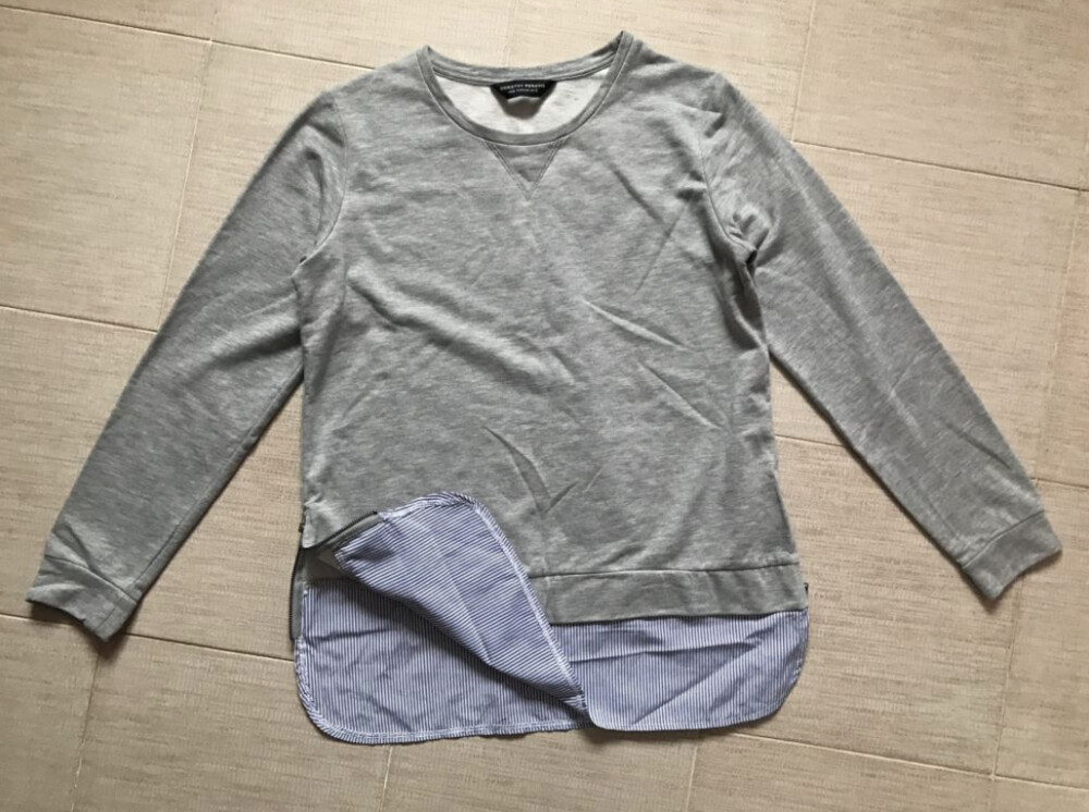 Теплый свитшот с начесом, толстовка, с имитацией блузки, от dorothy perkins. м фото №14