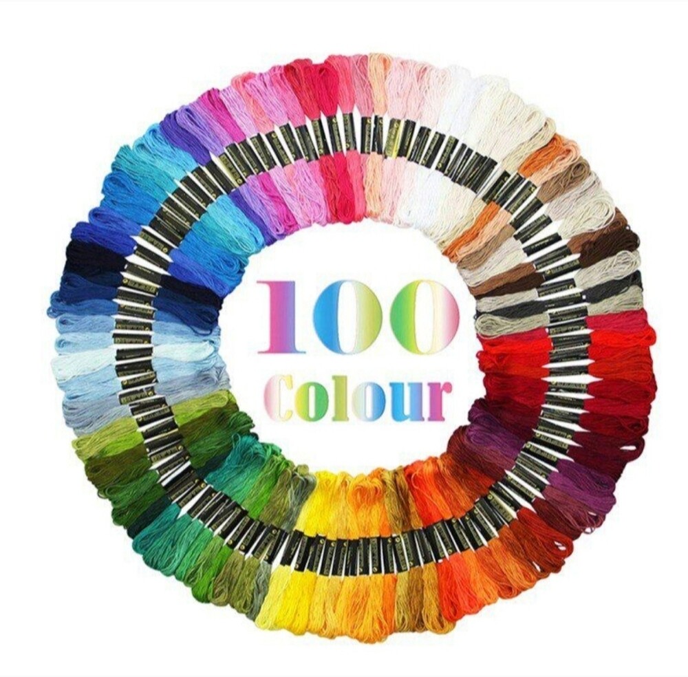 Муліне набір 100 шт, різні кольори, нитки для вишивання фото №1