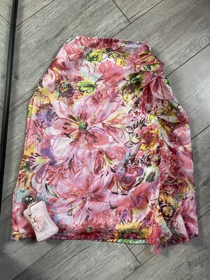 Розпродаж магазину! спідниця у квіти збоку гарний варан рюш