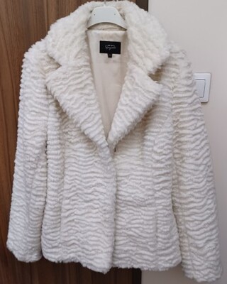 Шубка Per Una Speziale зі штучного хутра кольору слонової кістки, розмір 18