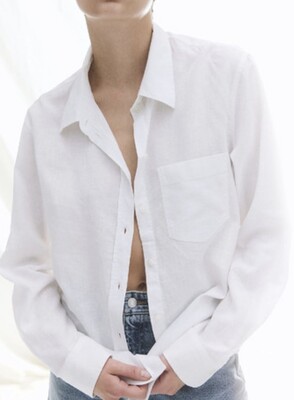 Білосніжна базова біла сорочка, L XL