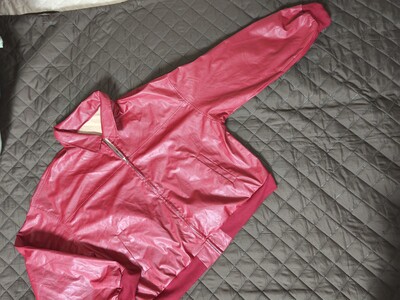 Вишнева куртка бомбер Boohoo L екошкіра