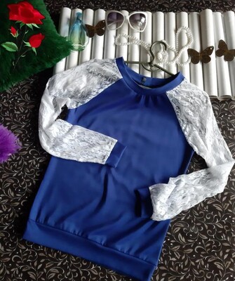 Реглан с гипюр рукавами